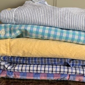 Lot of 7 Ralph Lauren Vineyard Vines Button Downs